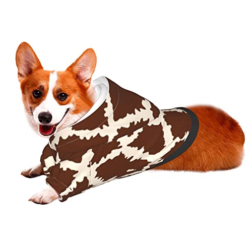 Funny Giraffe Animal Print Pet Dog Costume Pets Wear Hoodies Fall Cloth Sweaters Sweatshirts Jacket Pullover #TOP1