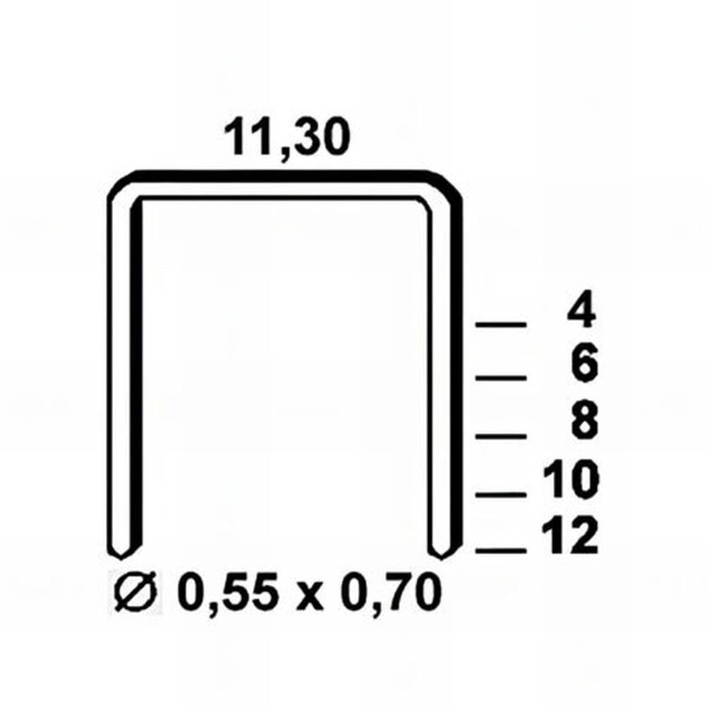 D-Work - 10.000 grapas galvanizadas V-08-9x8x0.6x0.75 mm
