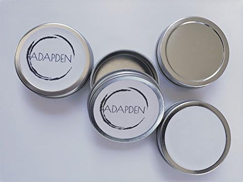 25 Pack 1oz. Metal Tin Containers With White Round Labels (40 Printable Labels)- By ADAPDEN - DIY Lip Balm, Lip Scrub, Salve Tins, Tea Light Candles