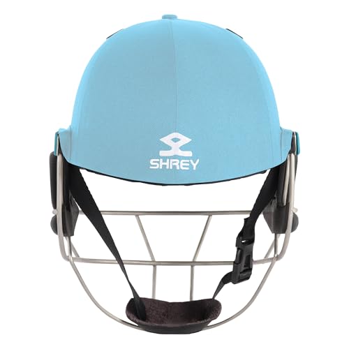 Image of Shrey Master Class Air 2.0 Stainless Steel Batting Cricket Helmet for Men's (SkyBlue, M)