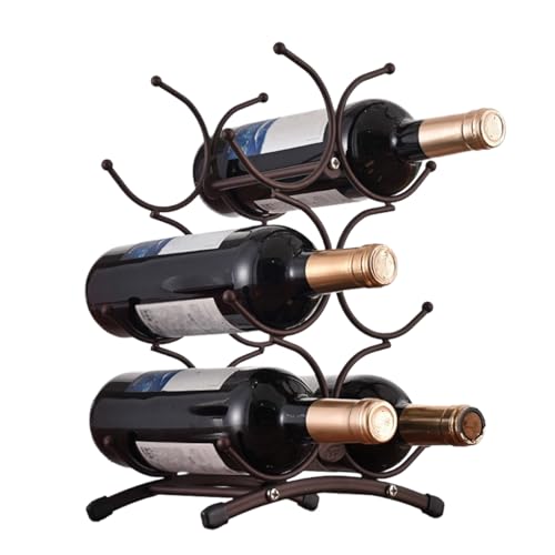 Soporte moderno de metal para 6 botellas miniatura 7