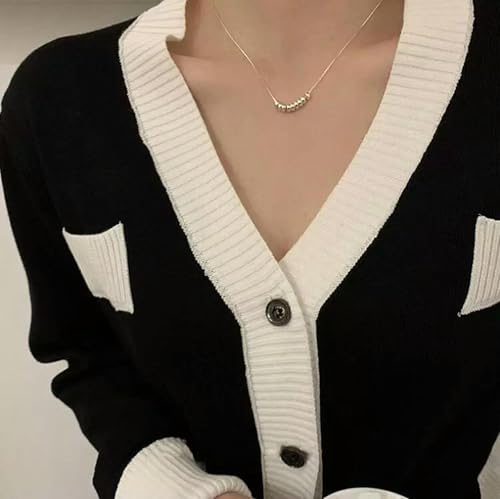 Collier abacus femme argent 925 chaîne ras de cou mariage unique - 2