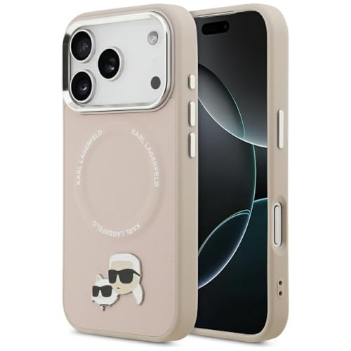 Coque iPhone 17 Pro Max Karl Lagerfeld MagSafe Rose antichoc