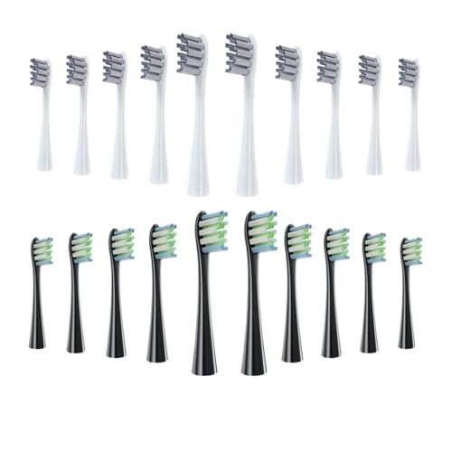 �u���V�w�b�h�����p�AOclean �d�����u���V �\�t�g X PRO/Z1/�u���X�� �u���V�����\�w�b�h�ɑΉ�(10 grey 10 black)