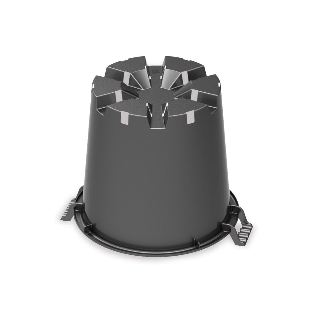 Genérico Maceta Exterior Grande para Frutales, con Asas - Ø45x33 cm -Cultivo de Citricos, Huerto Urbano, Arbustos y Plantas - Jardinera de vivero con Drenaje Profesional - Plastico PE - Negro Mate
