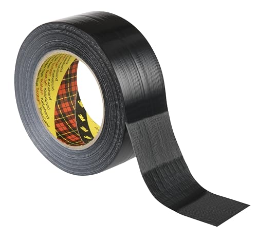 3M Universelles Gewebeklebeband 2903, Duct Tape, Starkes Panzertape, Reparatur Klebeband, Starke Klebkraft, leicht abreißbar, 48mm x 50m, Schwarz - 1 Rolle