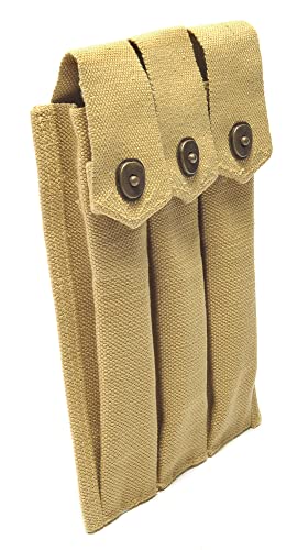 Us Ww2 Thompson 3 Cell Magazine Pouch Marked Jt&L 1942 #TOP2