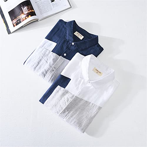 Chemise en lin patchwork Vsadsau pour des vacances au soleil - 5