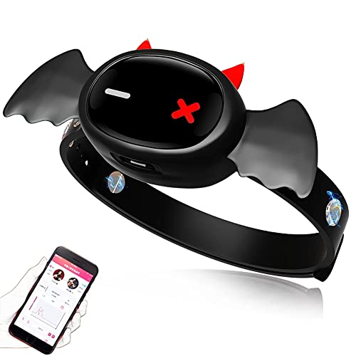 Jixaxe Kleiner Teufel Kragen APP Fernbedienung Zurückhaltung SM Hals Elektrische Schock Kragen Slave Kragen Für Männer Frauen Paare Spiel Flirt SM Halsband Schloss Halsbänder Sex Spielzeug