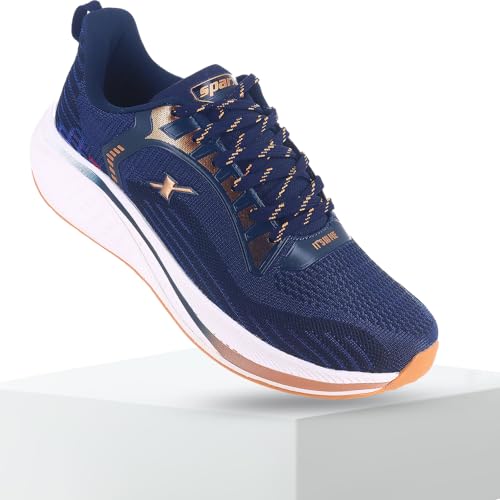Image of SPARX Sports Running Shoes for Men - Lightweight Breathable Lace-Up Athletic Shoes with Cushioned Comfort, Shock Absorption, Durable Grip, Flexible Sole & Everyday Walking Performance