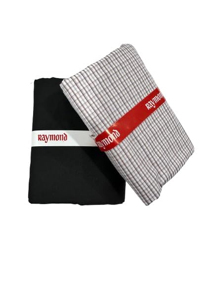 Image of Raymond Men's Premium Shirt & Trouser Fabric Combo | Unstitched Cotton Blend | Formal & Office Wear Fabric Set