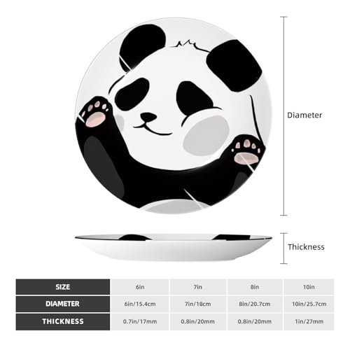 Plato decorativo de panda de 10 pulgadas para salon 3