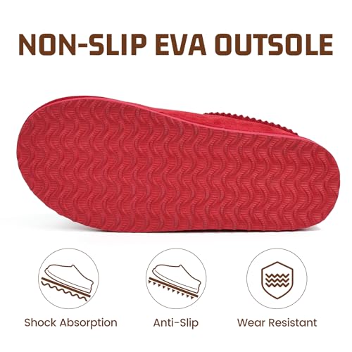 Image of Women's Slippers Fuzzy Cozy Short Ankle Shoes Indoor and Outdoor Mules Furry Warm House Slippers for Woman Cute Fluffy Clogs