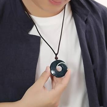 Amazon.com: Hetian Jade Circle Necklace Lucky Peace Auspiciou Amazon.com: Hetian Jade Circle Necklace Lucky Peace Auspiciou