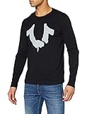 Langärmeliges T-Shirt mit Rundhalsausschnitt, Urban Logo Front Print, Script Logo Back Print