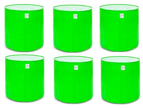 Image of Grow Bag UV Protected 260 GSM | HDPE Grow Bags for Plants | Heavy Duty Green Garden Plant Grow Bag with Drainage Holes | Reusable Vegetable Grow Bag for Terrace Gardening (6, 15X15 INCH)