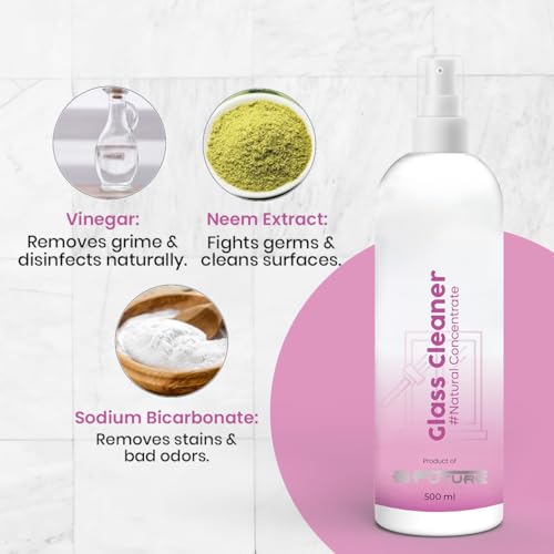Image of BFUTURE Glass Cleaner Spray for Mirrors n Windows, Streak-Free Shine, Dust n Smudge Removal, Sparkling Clarity for Daily Housekeeping Use, 500ml