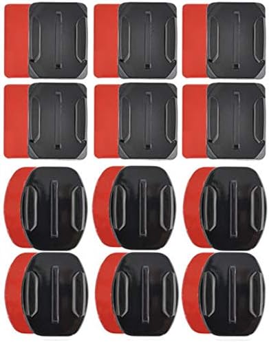 Miniatura 2 de 12 unids casco accesorios plana curvado adhesivo montaje para Gopro Hero 2 3 3+4 5 6 7 8 deporte acción cámara accesorio