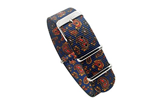 HNSrv xg Xgbv- p^[ƕ̑Ii18mmA20mmA22mmj-NATO G10 RAFvohXgbv (20mm, Navy Paisley)