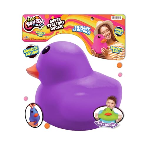 JA-RU Jumbo Super Stretchy Duckie Squeeze Toy Purple 4543-Purple-1s
