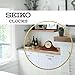Seiko Mantel Chime Clock Dark Brown Solid Oak tambour Case