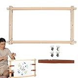Marco de madera para acolchar,Marco de bordado de tapiz - Marco de bordado con desplazamiento Marco de acolchado multiusos,Marco de madera desmontable con instrucciones claras para bordado, Decorhome