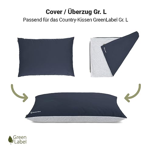 Doctor Bark Country Kissen Cover - Überzug Für Country Hundekissen L - Flauschige Fleece-Liegefläche - Waschbar - GreenLabel (Cover - L, Königsblau)
