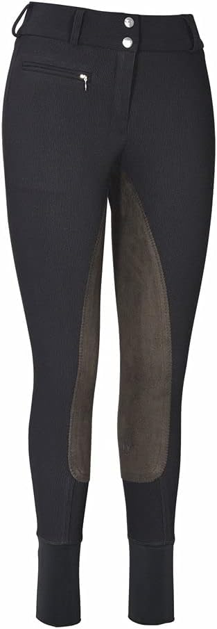 TuffRider Women's Ribb Low Rise Wide Waistband Full Seat Breech