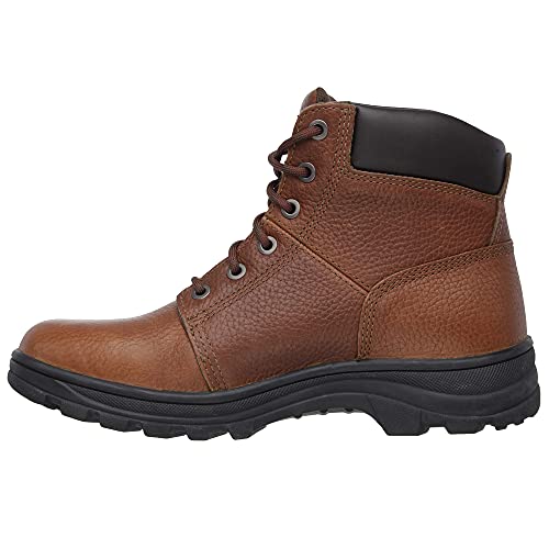 Skechers Men's Work Relaxed Fit: Workshire Boots In Brown, Size 9 | Leather/Synthetic - 3