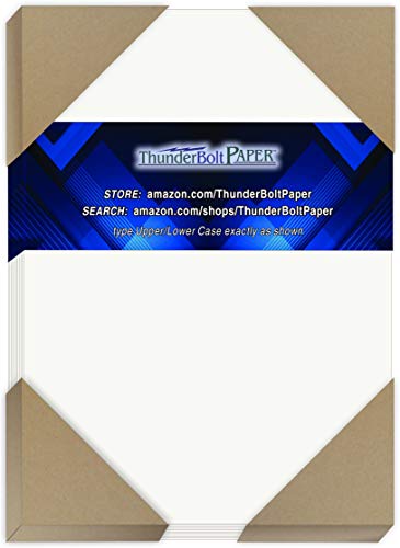 ThunderBolt Paper Bright White Translucent 17# Thin Sheets - Light Weight Fine Quality Paper - Tracing - Not a Clear Transparent