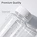12 PCS 50 ML 1.7 OZ Plastic Plastic Clear Bottles Empty Container with White Screw Cap Solid Powder Case Refillable Storage Holder Sample Jar for Dispense Different Items