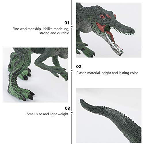 Toyvian 1Pc Jurassic Spinosaurus Adorno Diy Simulação Estática Vida Selvagem Dinossauro Oco Modelo d
