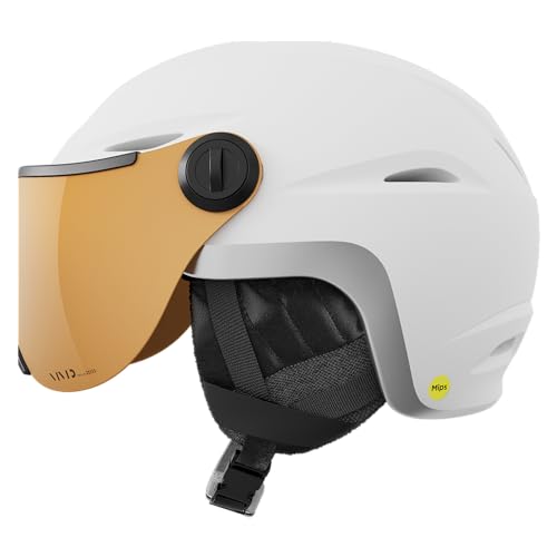 Giro Essence MIPS Vivid - Casco de nieve para mujer, color blanco mate/cobre vivo, talla S (52-55.5 cm)