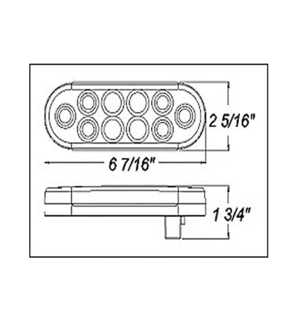 STL72AB 72AB 6 Inch Amber //Turn - 10 Diode STL-72AB