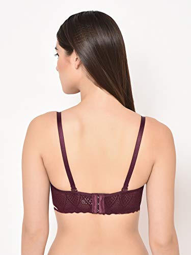 Image of Da Intimo Women's Synthetic Soft Cup Bra (DI-1278 PURPLE-C20-32C Purple 32)