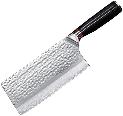 Meat Cleaver,Cleaver Knife, 7.3 inch Kitchen Knife With Patterns 9Cr18MoV Damascus Steel Kitchen Knives Ultra Sharp Cleaver Slicing Chinese Chef Knife