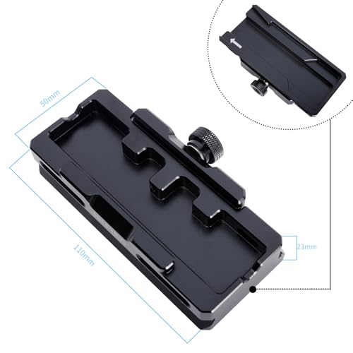 NICEYRIG Extended Quick Release Plate for Manfrotto-Style to Quick Release Clamp for Arca-Swiss, Tripod to Gimbal Adapter Applicable for DJI RS 4/4 Pro/3/3 Pro/2/RSC2, Ronin S - 563 - Thumbnail 2