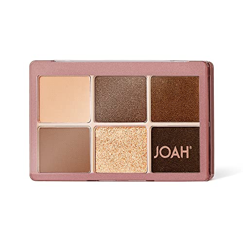 JOAH Eyeshadow Palette, Escapades Eye Makeup, 6 Shades, Richly Pigmented, Long Lasting Powder Shadow in Matte & Shimmer Finishes, Korean Beauty Palettes, Nudist Colony
