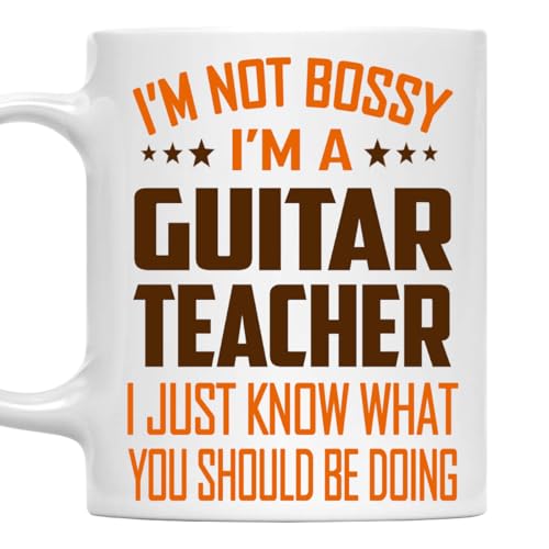 MONIZILUCKY I'm Not Bossy, I'm a Guitar Teacher Mug 11Oz