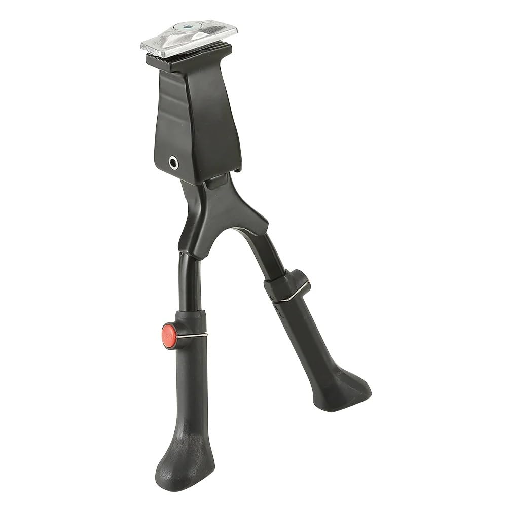 MVTEK Adjustable Kickstand Aluminium Bike Stand Adjustable Bicycle Stand with Double Center Mount Complete with E-Bike Plate E-Bike Kickstand
