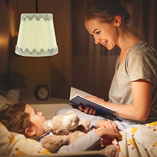 Image of Uonlytech Vintage Pleated Lampshade for Ceiling and Wall Lamps Barrel Lamp Shade Easy to Install Dustproof Cover for Lighting