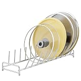 FAWEGO Stainless Steel Pot Lids Holder For Kitchen Organizer Plate organizer for Cabinet Organizer w