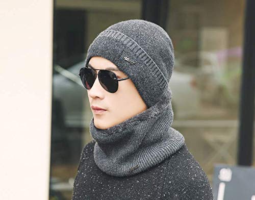 Bonnet d'automne anti-froid pour hommes avec doublure polaire douce