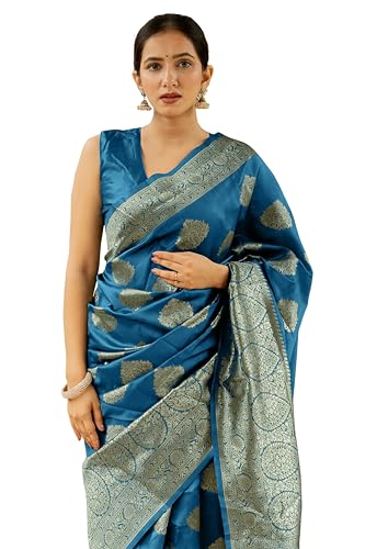 Image of Subham Saree for Woman Silk Cotton Kanjivaram | Soft Easy to Drape Daily Wear Sari with Blouse Fabric