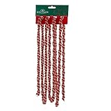 Kurt Adler 9-Foot Red and Gold Bead Twisted Garland