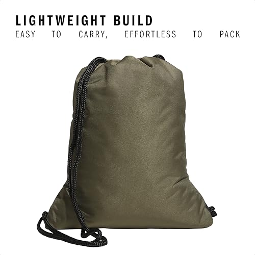 adidas Alliance Sackpack – Drawstring Backpack Small Bag for Men and Women, Olive Strata Green/Black/Silver Metallic/2.0, One Size4