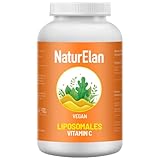 NaturElan Vitamina C Liposomal cápsulas de alta dosis - 180 cápsulas veganas, 1.000mg de vitamina C liposomal altamente biodisponible por dosis diaria, sin aditivos, producido en Alemania