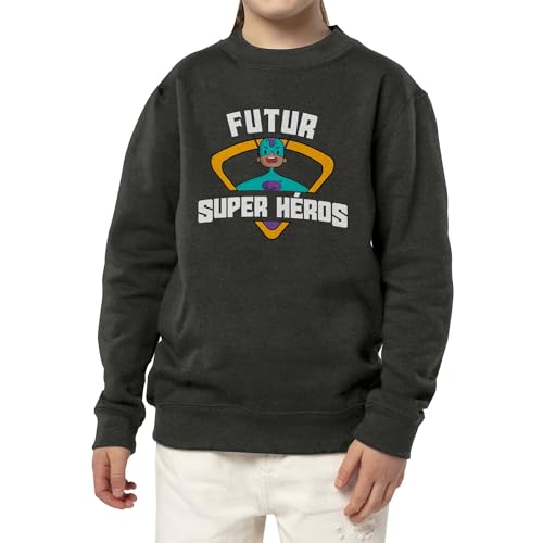 Sweatshirt enfant superhéros pull coton résistant lavages