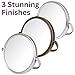 Small Tabletop Magnifying Mirror - 5.5” Diameter with 5X-1X Magnification - Chrome - Model MC109C