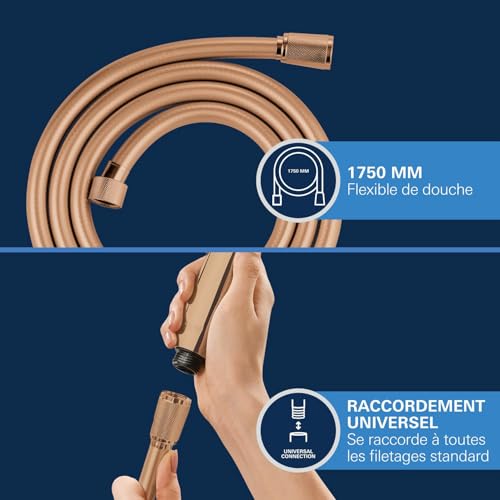 Flexible de douche GROHE Silverflex 1750 mm Warm Sunset 2 Economie deau - vue 7